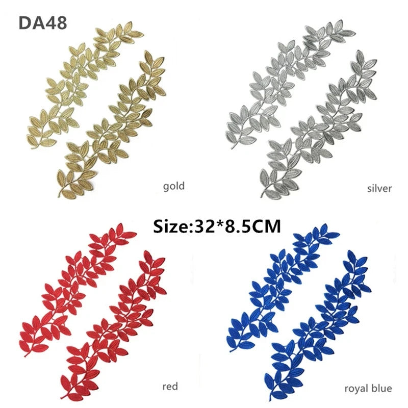 New Multicolor Embroidery Guipure Leaf Lace Sewing Applique for DIY Clothing Dancing Dress Gown