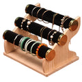 Luxury 5 Steps 8mm Round Beads Packable Bracelet Three Bars in Wooden Bamboo Jewelry Watch t 3 Tier Wood Display Stand for Shop