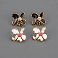 New Design Vintage Brass Enamel High Touch Earring Women Hand Painted Enamel Drop Glaze Flower Earrings