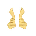Latest 18K Gold Plated Irregular Statement Stud Earrings Wave Shape Earrings