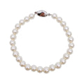 Wholesale S925 Silver Freshwater Imitation Pearl Women's Classic Geometric Beaded Bracelet Custom Shape 4mm Gift Anniversary