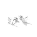 Wholesale Small 925 Sterling Silver Gold Plated butterfly Earrings Women Stud Earring China Manufacturer Supplier