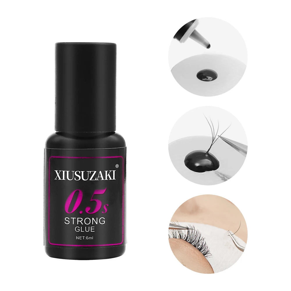 XIUSUZAKI Custom Private Label 0.5 Sec Individual Lash Extension Glue Adhesive Eyelashes Glue Waterproof Eyelash Glue