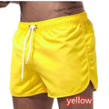 Wholesale Men's Casual Gym Sports Pants Solid Color Beach Shorts with Elastic Mid Waist Multicolor Three-Point Youth Shorts