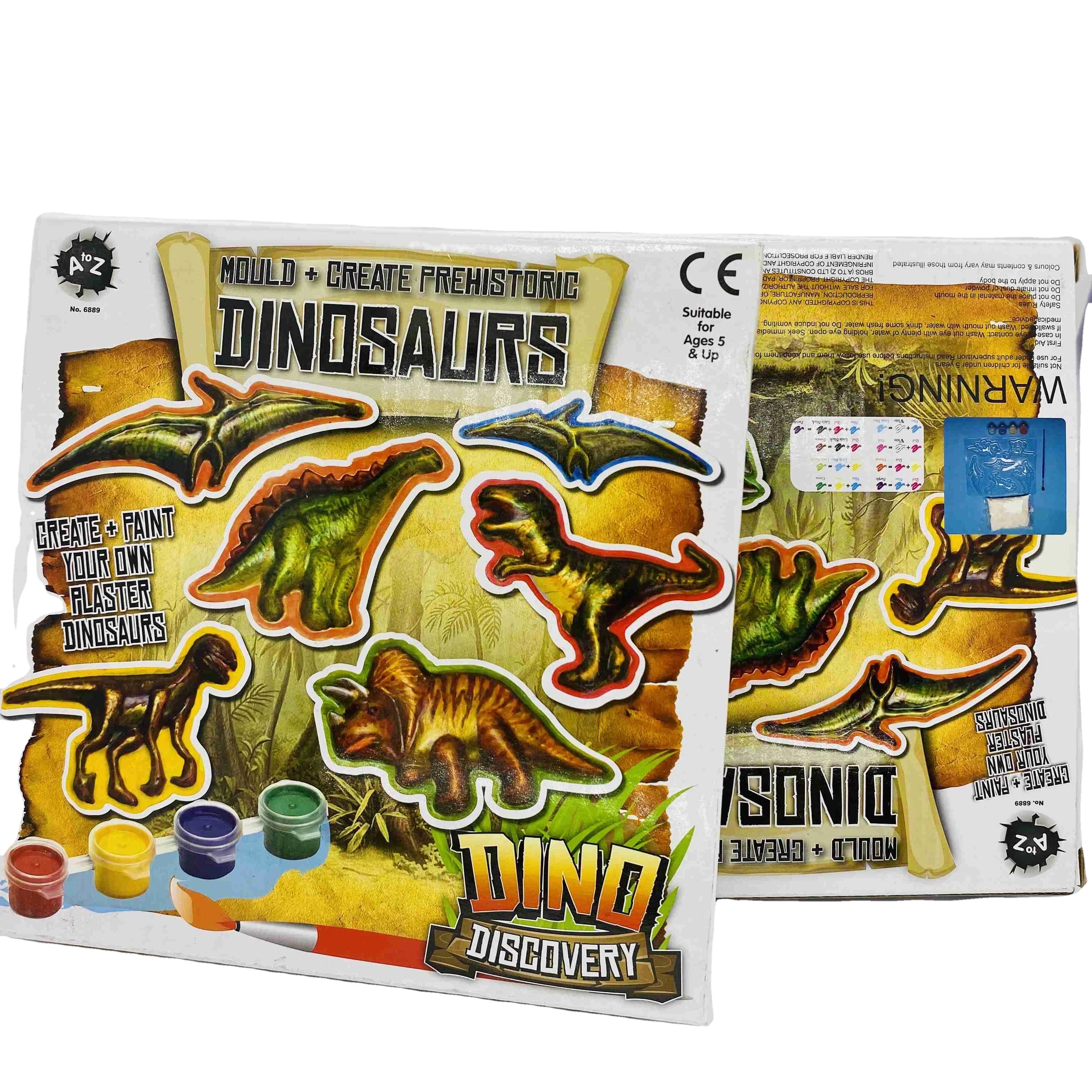 DIY Educational Kids Crafts Paint Kit Plaster Dinosaur Mold for Boys Girls Ages 0-6m-Fun Animal Dinosaur Designs Customized