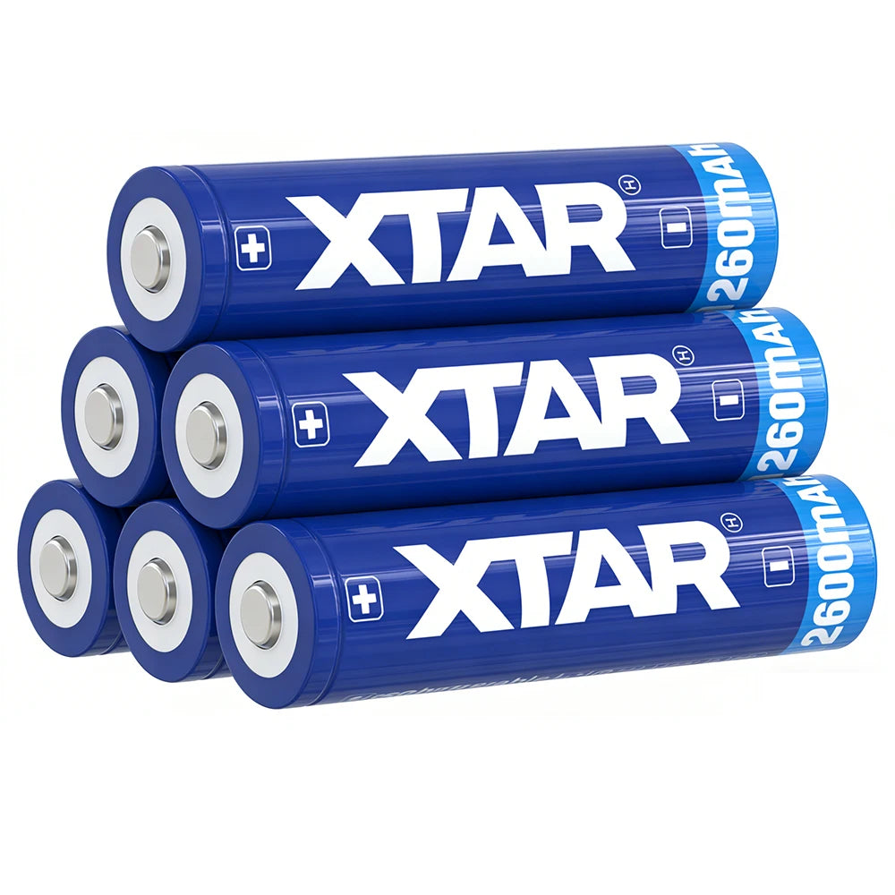 XTAR Quality Guarantee Custom Logo EU CE FCC Certification Rechargeable and Durable 2600 MAh 3.7v Lithium Li Ion 18650 Battery