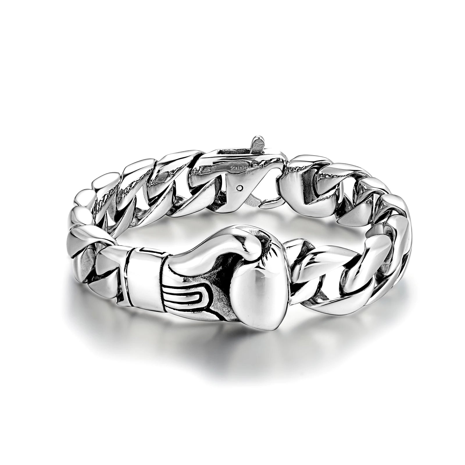 Fashion Men's Bracelet Jewelry Silver Sporty Bracelet Stainless Steel Chain Bracelet for Man