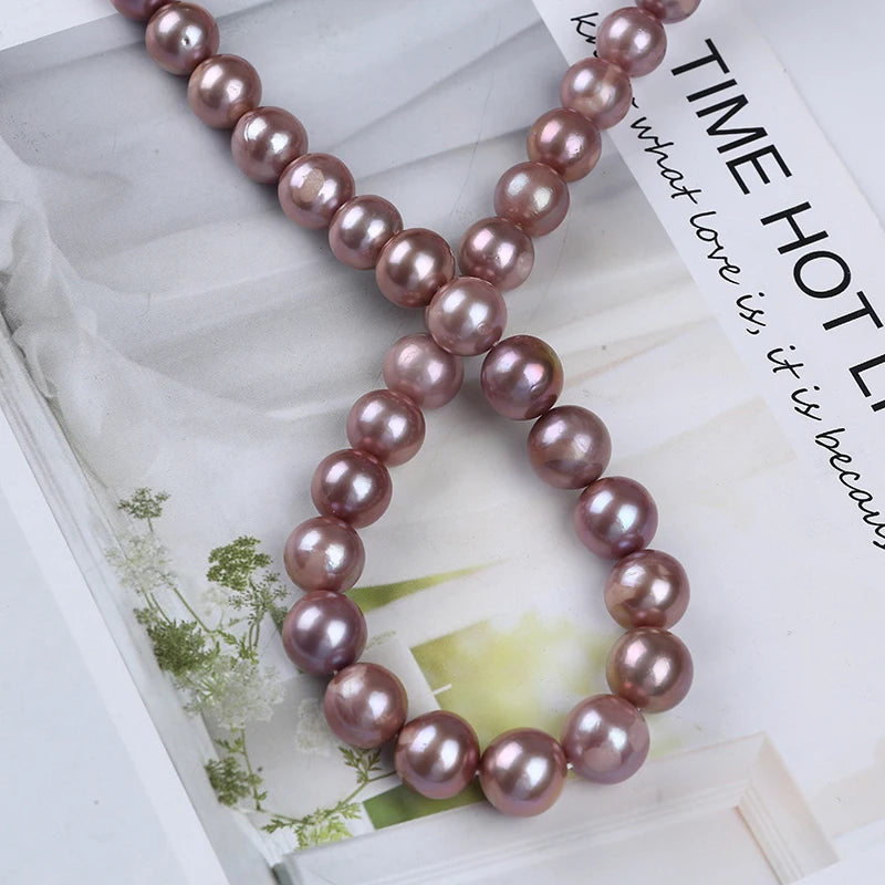 Wholesale Natural Purple 11-14mm Edison Pearls Strands Freshwater Pearl Jewelry Making Grade a