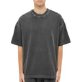 Men's 100% Heavy Cotton Oversized Drop Shoulder T-Shirt Custom Logo Design Vintage Acid Washed Solid Pattern Men's Blank T-Shirt