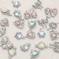 Wholesale Crystal Pendant Multistyle Colorful Hollow Heart Star Bow Rose Crown Shaped Pendant for Earring Jewelry Accessories