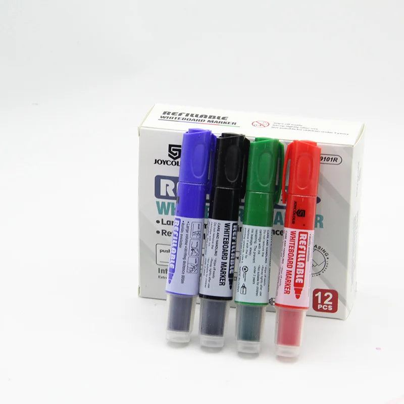 HB-B9101R Stock Jumbo Rechargeable Refillable Dual-side Writing Multi-color Ink Whiteboard Marker