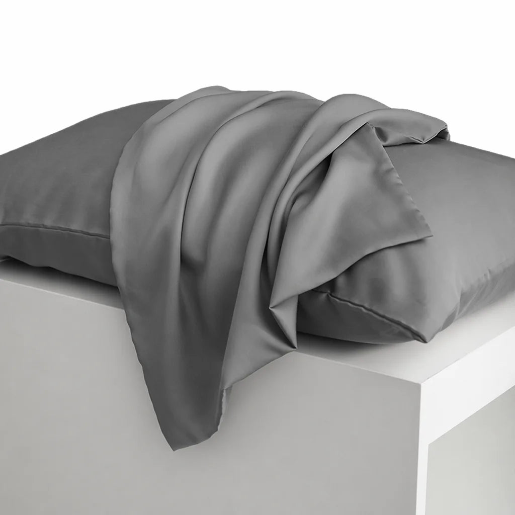 Luxury Modern Solid Color for Tencel 300TC Sheet Pillowcase Pillow Cover Sets 4pcs Plain Sheets for Home