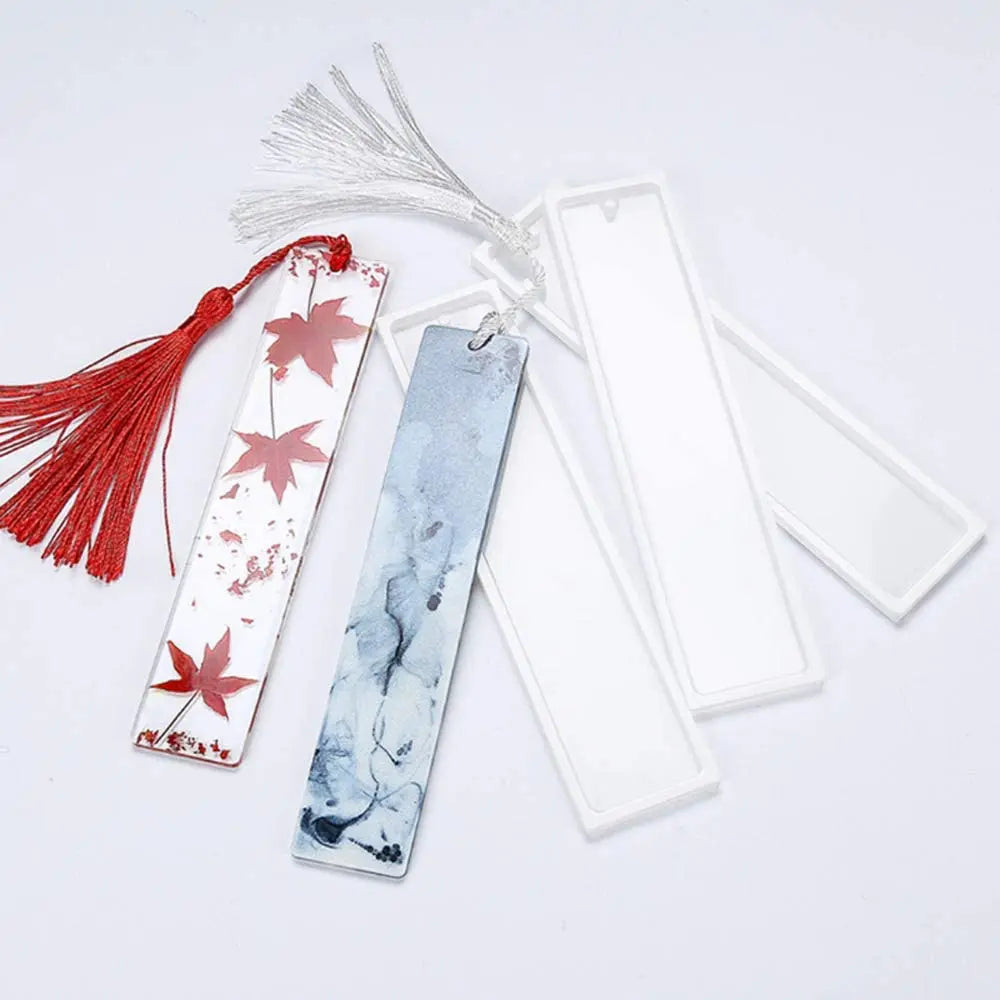 Bookmark Epoxy  Resin Mold Bookmark Silicone Molds Jewelry Making DIY Craft Tools Transparent Ornament Mold - 4 PCS