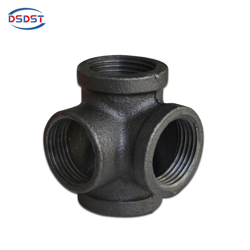 Pipe Fittings Side Outlet Tee Malleable Iron Cast Iron 4 Way 1/2 3/4 Female Furniture Etc 3 Months Black Equal BSPT Round CN;HEB