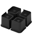 3 Inch Heavy Duty Bed Risers Non-Slip Plastic Furniture Risers with L-Shaped Half Top Spikes Bottom Rubber Strip for Bed Frame