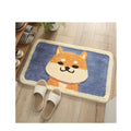 Cute Small Yellow Dog Double Layer Home Absorbent Non-slip Flocking Floor Mat Indoor Home Decor Rugs