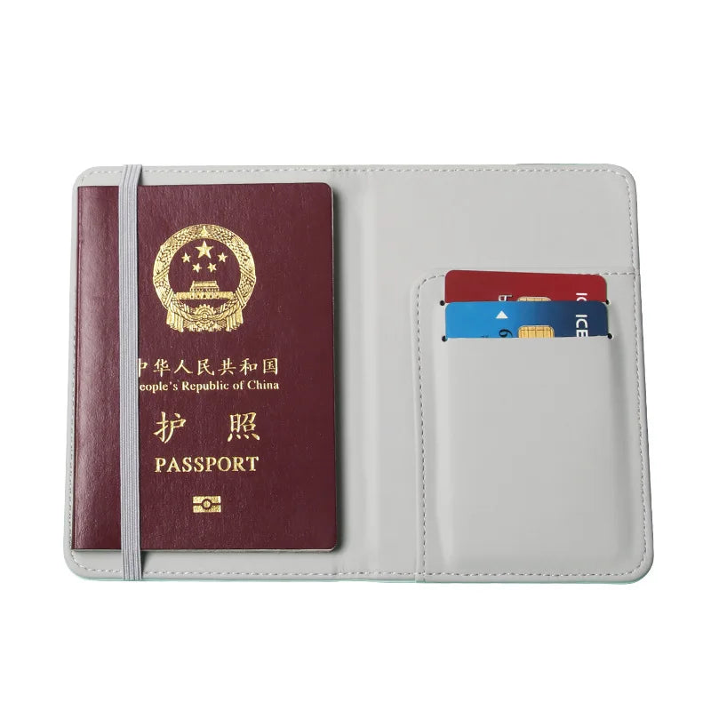 Sublimation Blanks DIY Travel Passport Holder Picture Frame With Wallet Cover For Travel Use