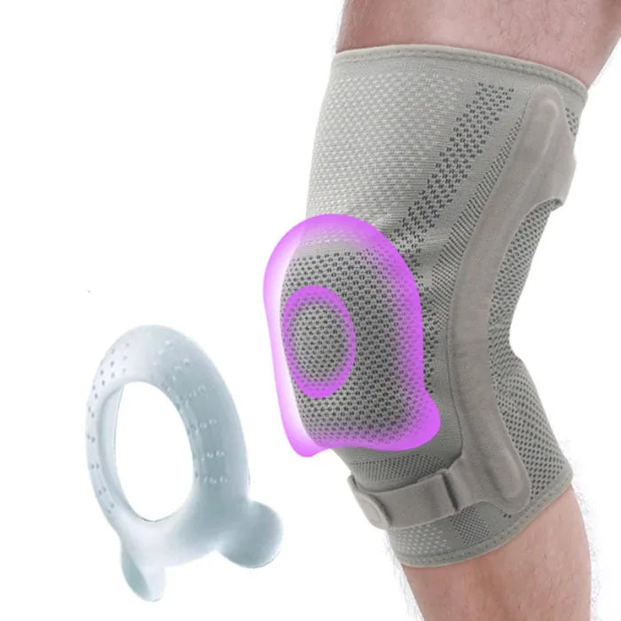 Wholesale Customized Private Label Silicone Anti-Slip Compression Knee Brace Pads Double Spring Bars Soft Type for Protection