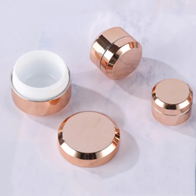 Hot Selling Custom pp Plastic Cream Jar Silver Rose Gold 10g 15g 20g 30g Empty Cosmetic Jar Lip Scrub Body Container for Sale