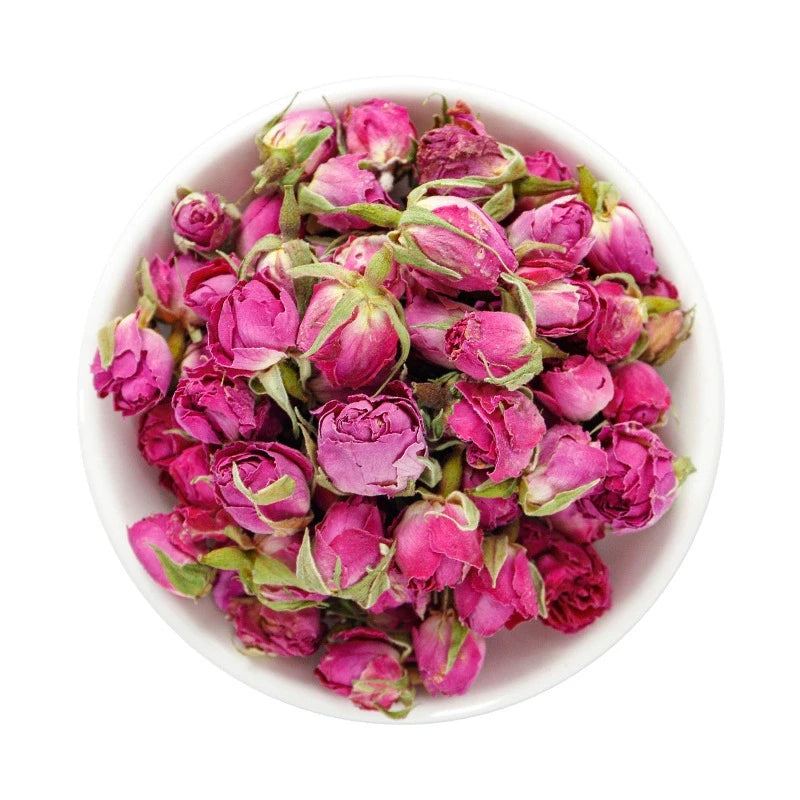 Purple Natural Handmade Dried Rose Buds Flavored Tea 0% Addition Loose Leaf Health Tea 1kg Bulk Bag Box Gift Bottle