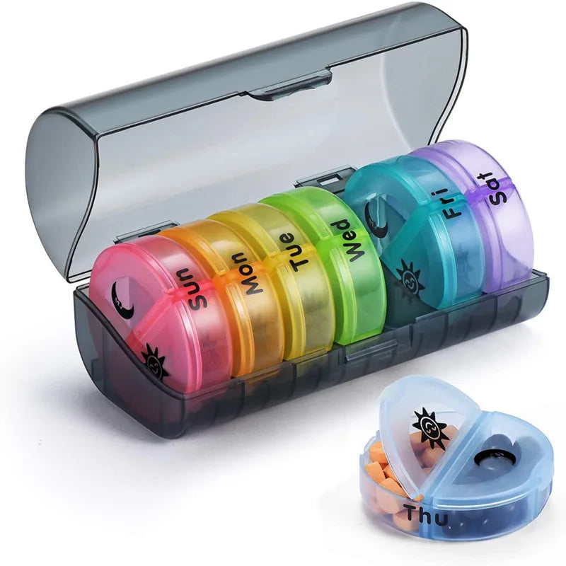 Plastic case Medicine Box Travel 14days Pill Box Medicine Box Tablet Dispenser