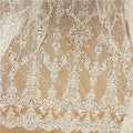 Wholesale Wedding Gowns White Flower Lace Fabric  2020 Designs Bridal Lace for Wedding Dress