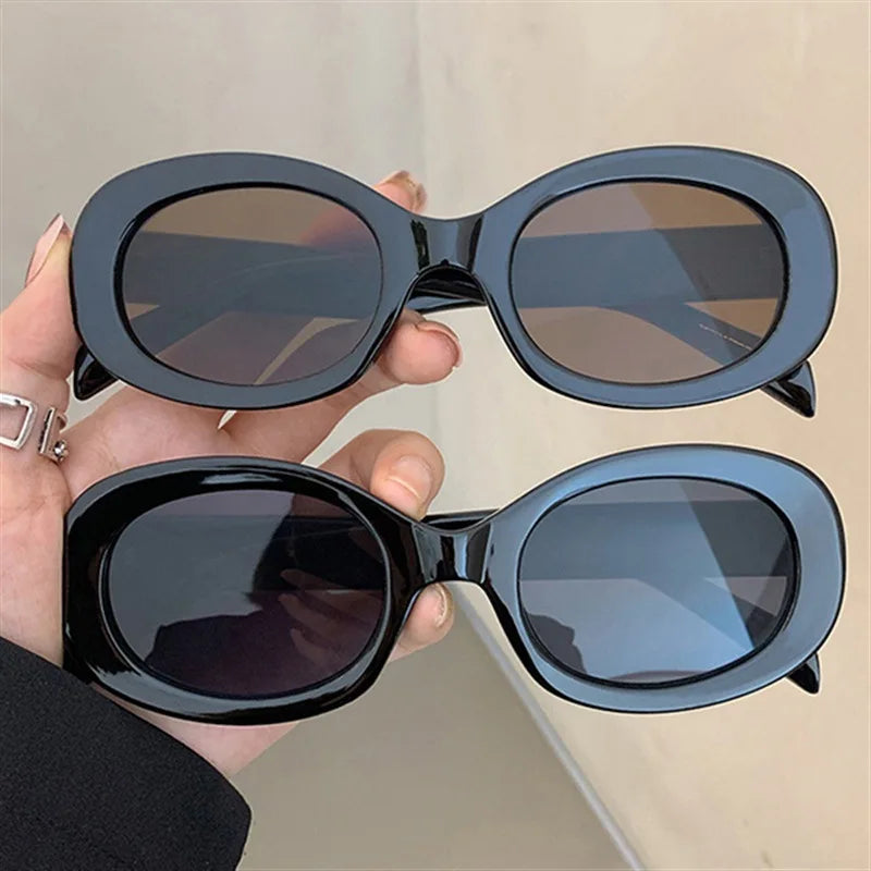 3535 Simple and Personalized Oval Sunglasses for Women and Men Retro Trendy Street Photography Driving Beach Sunglasses