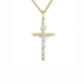 Fashion Jewelry Classic Gold Plated 925 Sterling Silver Necklace Unique Cross Pendant Necklace for Men Women