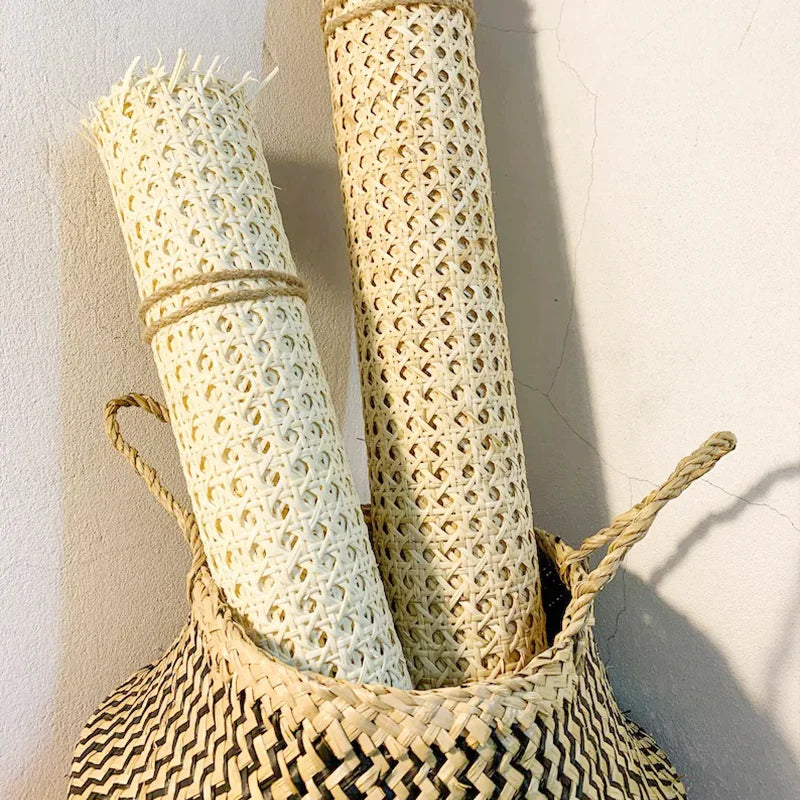 WholesalePlastic Rattan Cane Roll Webbing Raw Material for Rattan Furniture Manufacturer