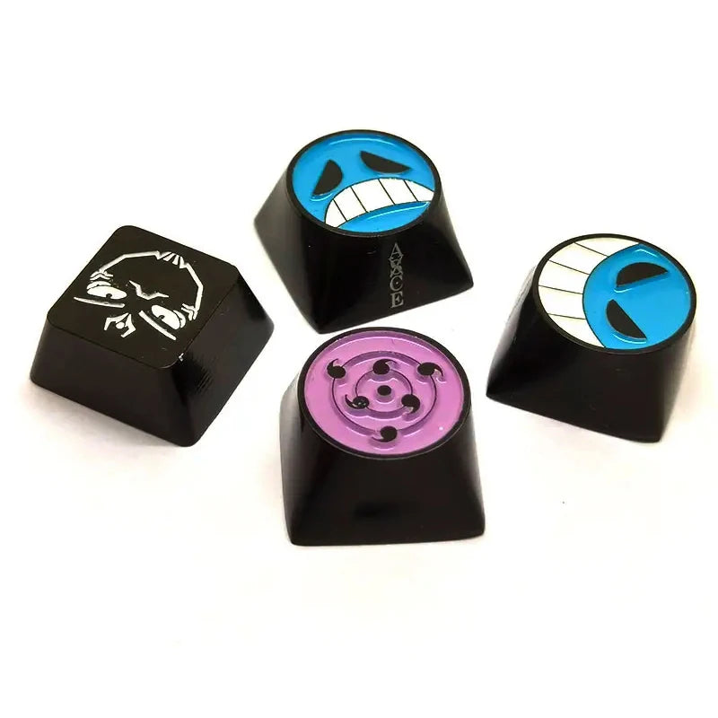 Keycaps Personalizadas Metal Cute Black Aluminum Manufacturers Steel Custom Blank Anime Facial Expression Package Metal Keycap