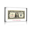 Magnetic Clear Acrylic Currency Display Acrylic Banknote Frame Transparent Lucite Ticket Display Frame