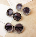 Vintage Luxury Feminino Rhinestone Sun Glasses Oversized Female Disco Dancing Eyewear Party Shades Triangular Round Sunglasses