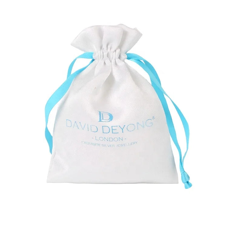 Eco Friendly Satin Gift Bags Cosmetic Make up Dust Bag Clothing Swimwear Clothing Drawstring Pouch Custom Logo