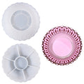 C-0310 Large lace plate fruit storage plate silicone mold Tray Resin Round Dish Silicone Mold Epoxy Casting Mold for