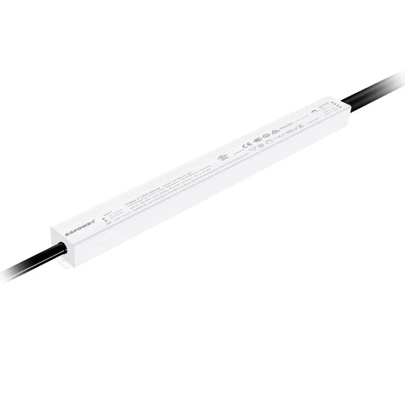 KSPOWER 100V-277VAC 12V 60W Triac Phase Cut Dimmable LED Driver IP65/IP67 Waterproof 24V 36V 48V 0-10V PWM Resistance Dimming