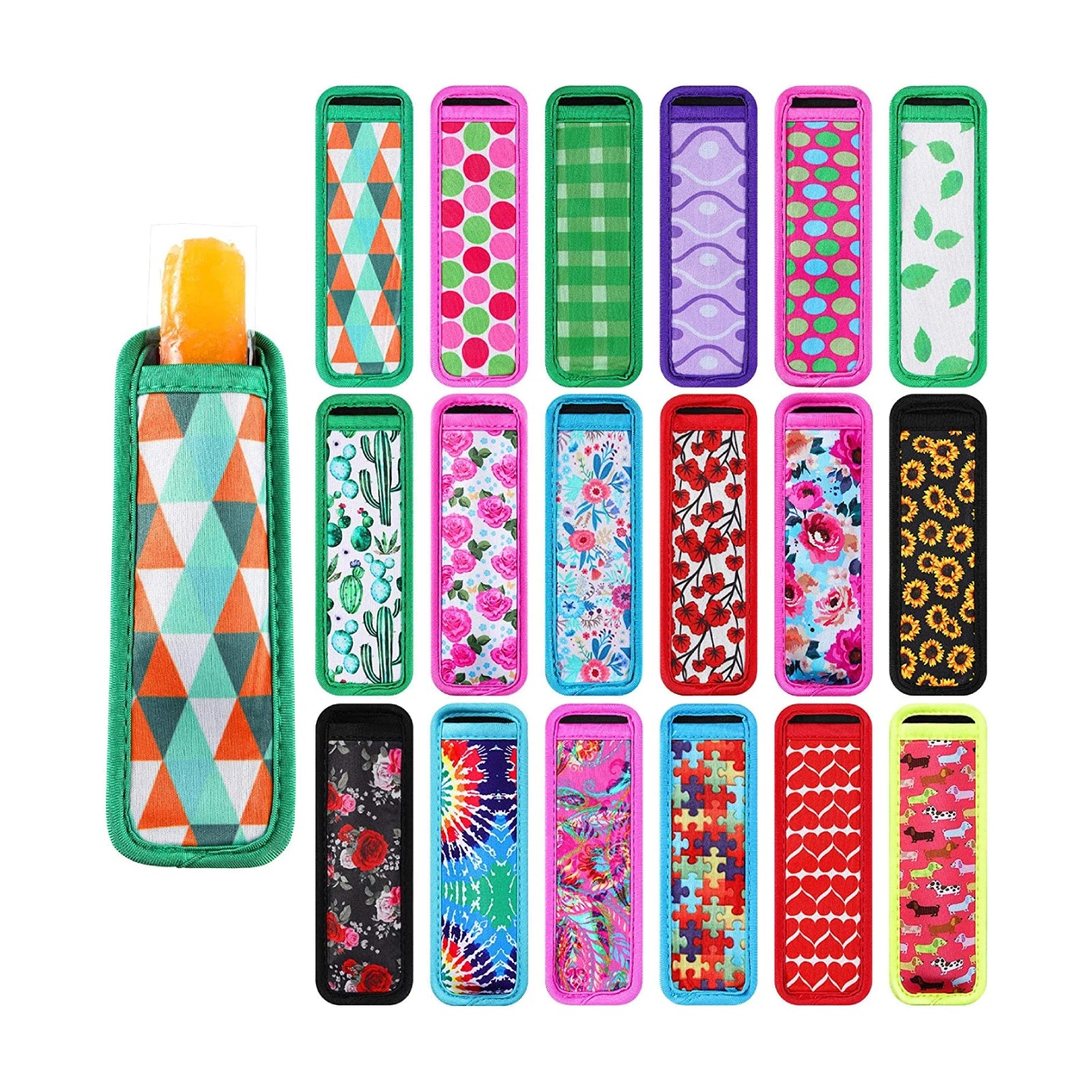 Custom Logo Design Wholesale Reusable Insulation Neoprene Blank Sublimation Popsicle Holder Sleeve