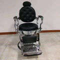 Foshan Factory Luxury Barbershop Equipment Salon Furniture Vintage Barber Chair Antique Black Barber Shop Chairs for Sale