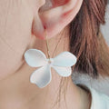 Fanyue 2024 Irregular Petal Earrings Acrylic Stud Earrings for Women