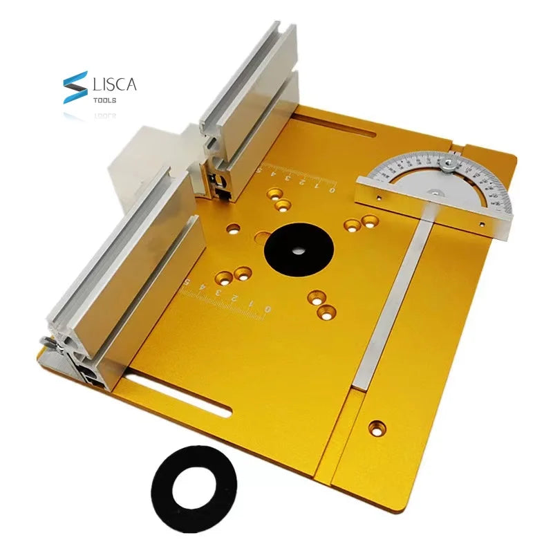 L-HT192 C8 Woodworking Engraving Machine Flip Plate Bakelite Milling Table Aluminum Alloy Panel Backer Push Ruler Flip Plate