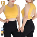Custom Logo Adjustable Gym Sports Bras Hollow Back Yoga Tank Top Plus Size Bras for Women Full Coverage