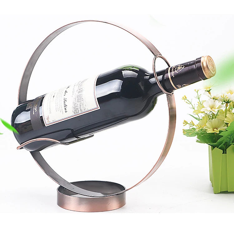 Cast Iron Wine Rack Stackable Wine Bottle Holder for Cabinet Elegant Looking Tabletop Customized Bottle Holder
