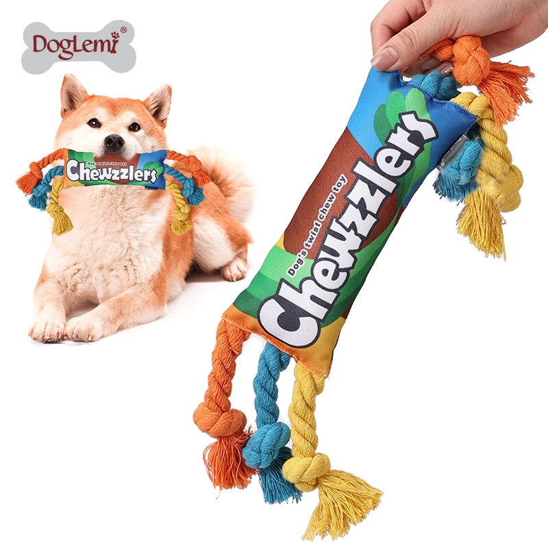 Indestructible Bite-Resistant Dog Rope Chew Toy with Knot Design Interactive Pet Supply for Puppy Teeth Cleaning for Cats & Dogs