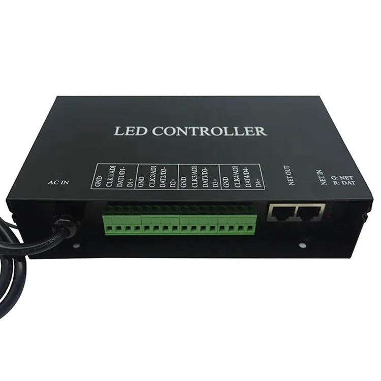 Support Online Programming Slave Addressable DMX512 Diver Chip LED Strip Protocol SPI ArtNet Pixel Controller