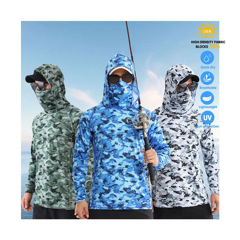 2024 UPF 50+ Custom Fish Apparel Men Performance Sublimation Fishing Shirt UV Protection Clothes Custom