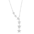 Factory Wholesale New Star Necklace Tassel Pendant 925 Silver Simple Temperament Chain Women Fine Jewelry
