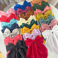 Fashion Popular Korean 7 Inch Fabric Sweet Girls Kids Ribbon Bow Hair Clips