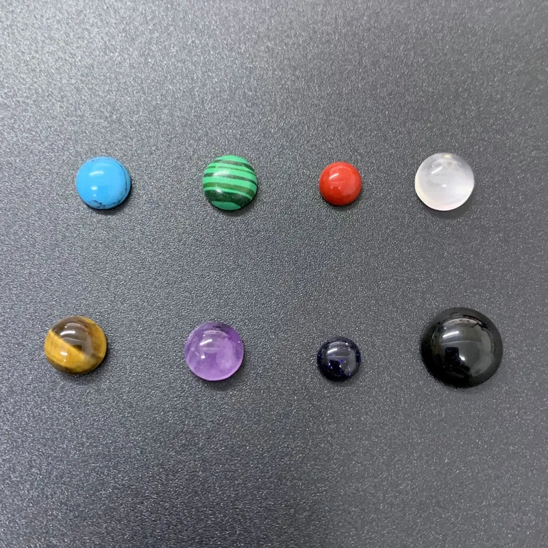 Huiying Round Cabochon Loose Gemstone Stone Pocket Gemstone Crystal Carfts Cabochon Crafts
