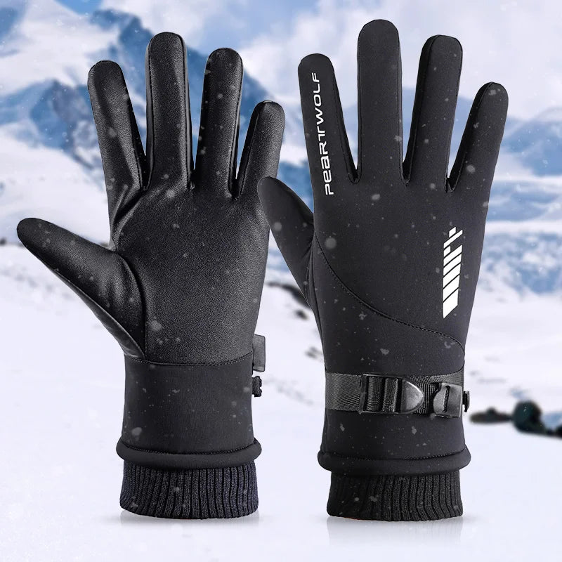 Cheap Three Layer Thicken Keep the Temperature Men Riding Ski Gloves