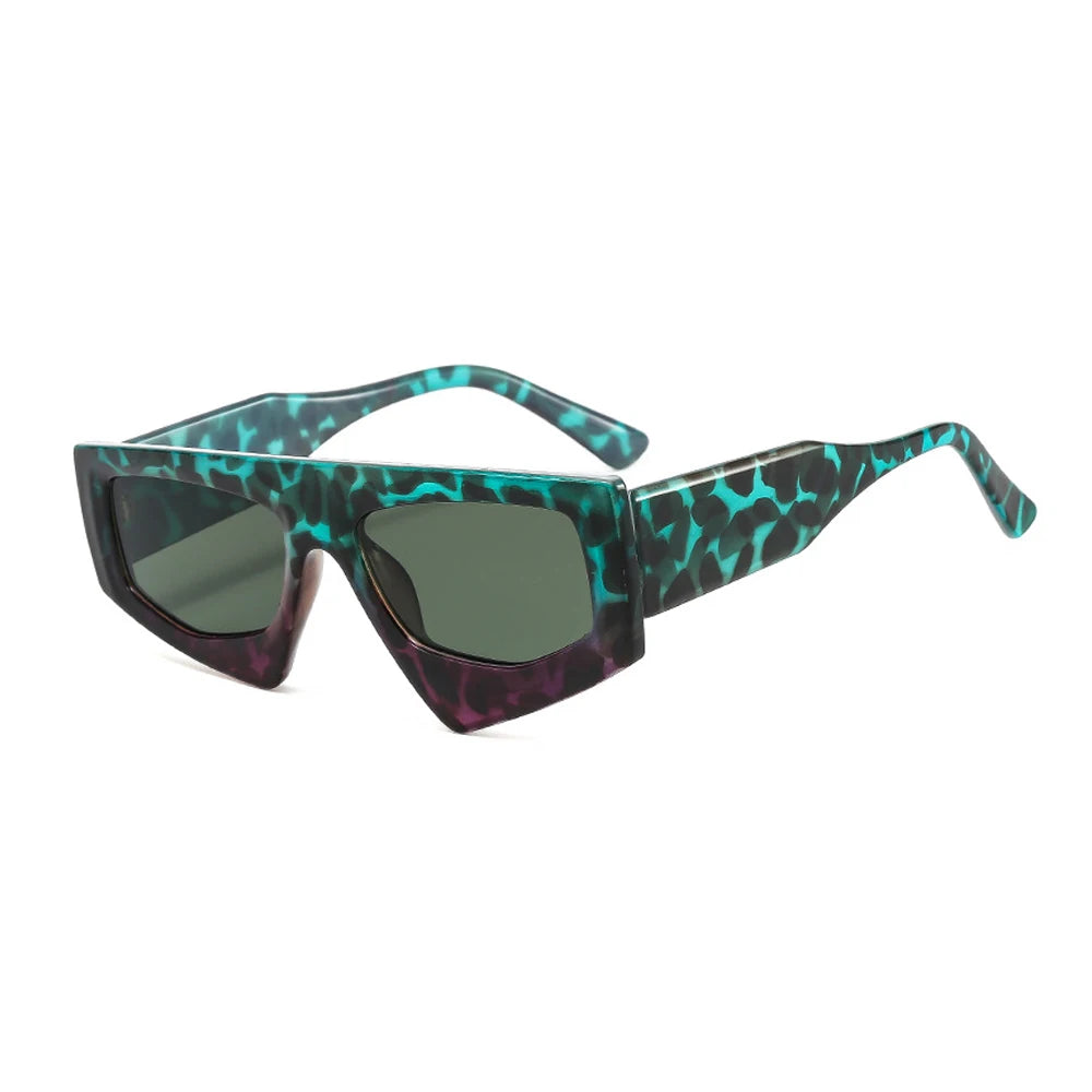 STORY OT22004 Flat Top Triangle Cat Eye Sunglasses Personality Irregular Sunglasses Clear Lens Fashion Optical Glasses