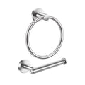 Modern Design Brushed Nickel Ring and Stainless Steel Surface Finish Toilet Paper and Hand Towel Holder 2 Sets Hot Sale